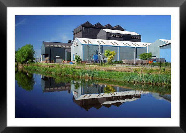 Reflections of Industry, River Don, Sheffield Framed Mounted Print by Darren Galpin