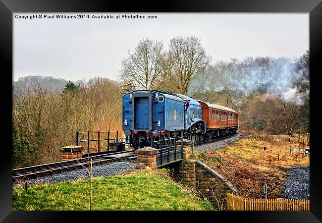 Train in a Landscape Framed Print by Paul Williams
