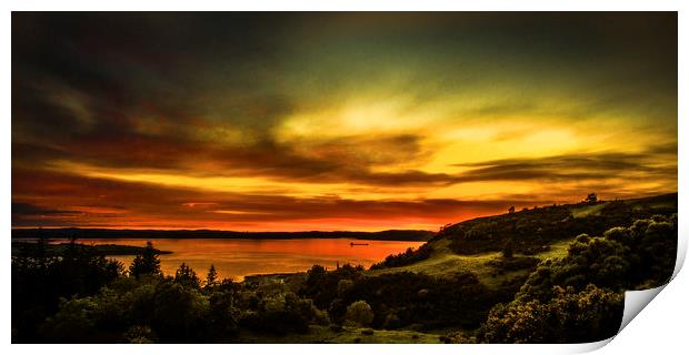 Scottish Sunset over The Clyde Print by Tylie Duff Photo Art