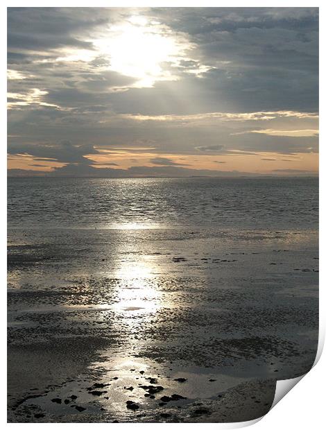 Sun Setting Over Spurn Point Print by Sarah Couzens