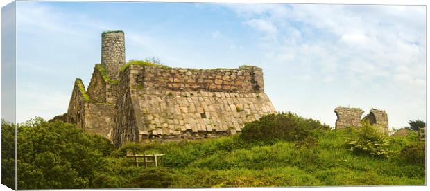 Resting Tin Mines Cornwall Canvas Print by Clive Eariss