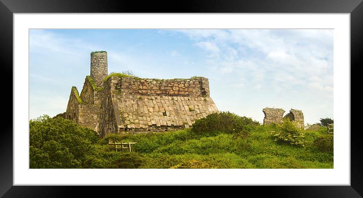 Resting Tin Mines Cornwall Framed Mounted Print by Clive Eariss