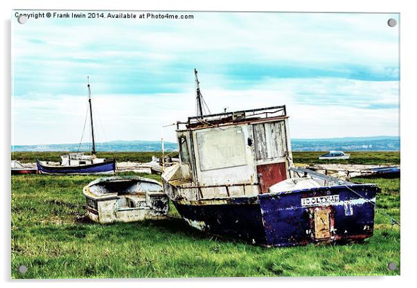 abandoned and worse for wear boats Acrylic by Frank Irwin