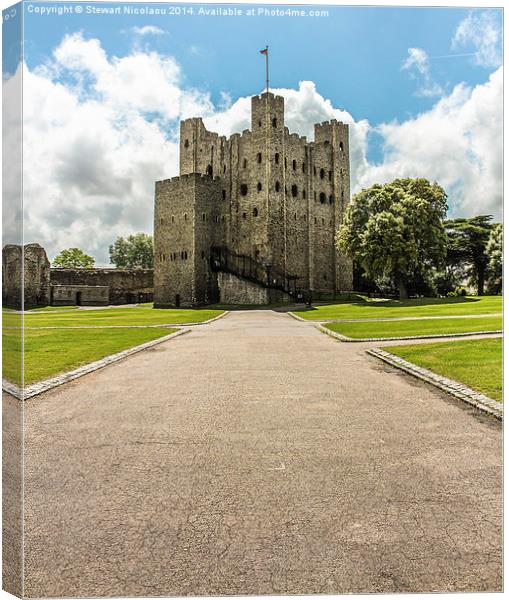 Rochester Castle Canvas Print by Stewart Nicolaou