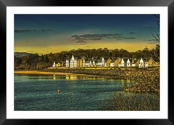 Moonlight at Kip Marina Scotland Framed Mounted Print by Tylie Duff Photo Art