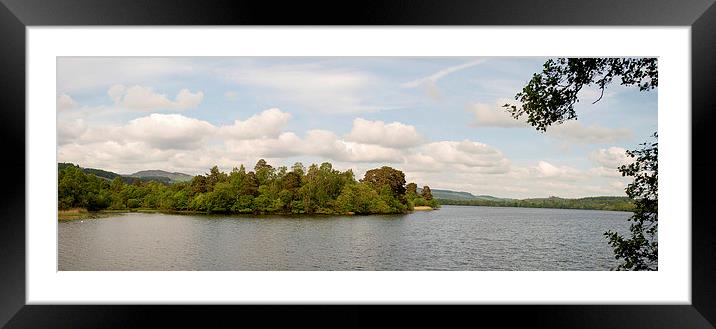 Loch of Lowes Panorama Framed Mounted Print by Andy Heap