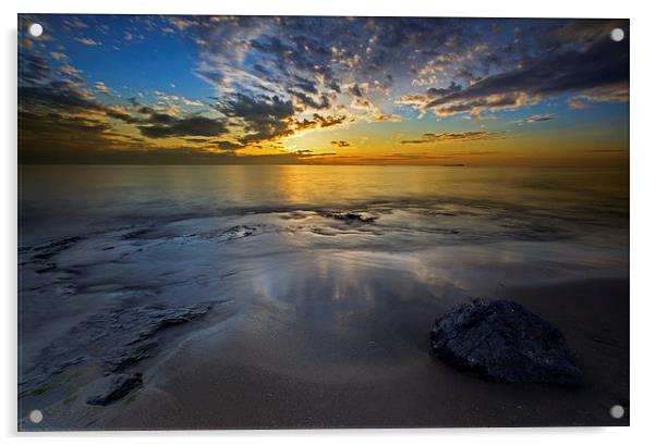 Bamburgh sunrise Acrylic by R K Photography