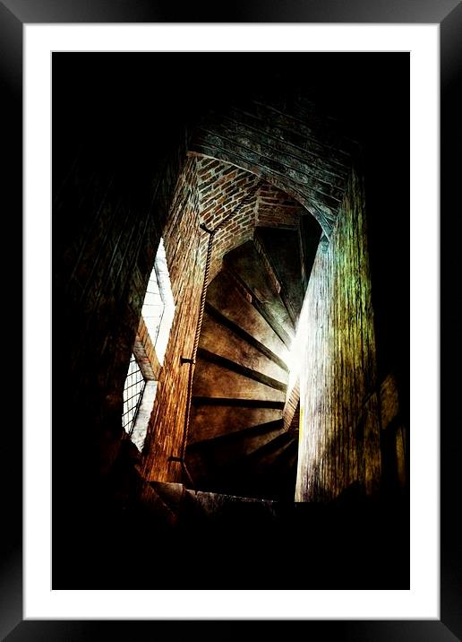 Spiral Staircase Framed Mounted Print by Julia Whitnall