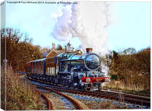 Morning Steam Train Canvas Print by Paul Williams