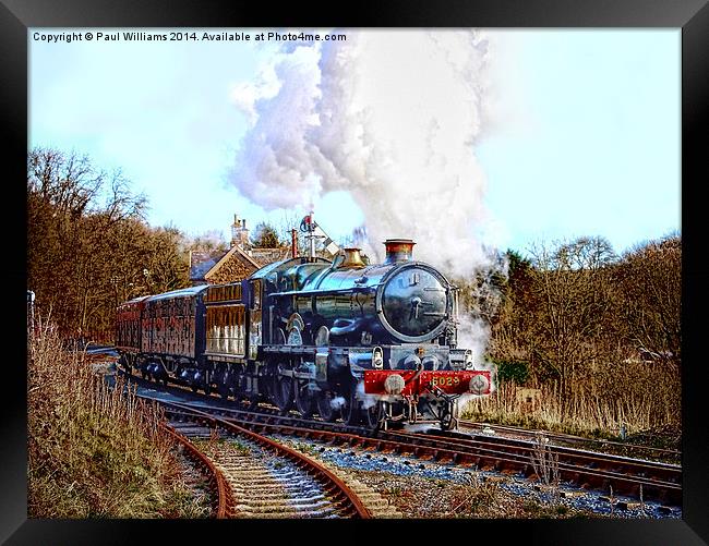 Morning Steam Train Framed Print by Paul Williams