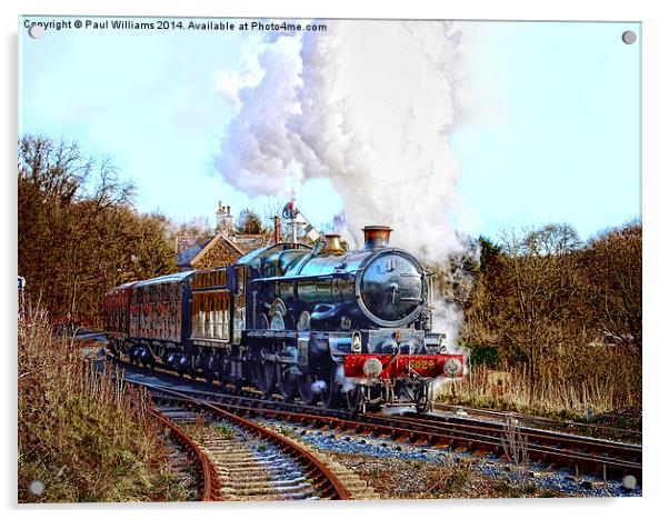 Morning Steam Train Acrylic by Paul Williams