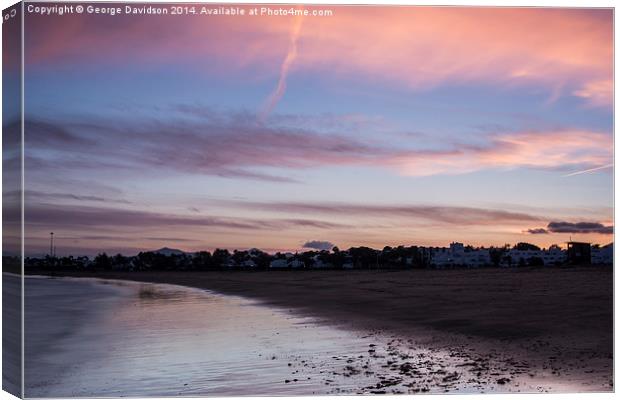 Beach & Sky Canvas Print by George Davidson