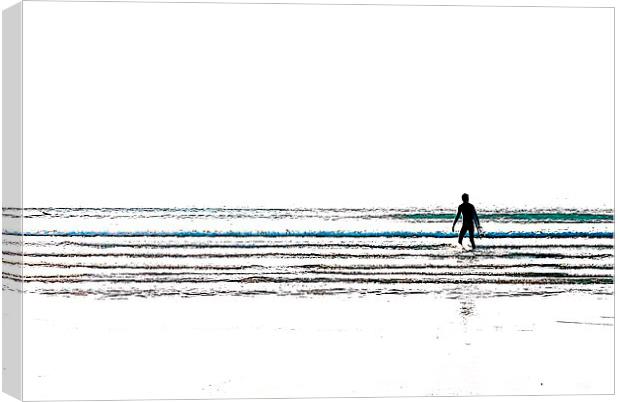 Lone Surfer Canvas Print by Alexia Miles