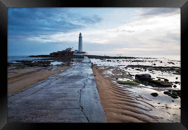 Saint Marys Lighthouse at Whitley Bay Framed Print by Ian Middleton