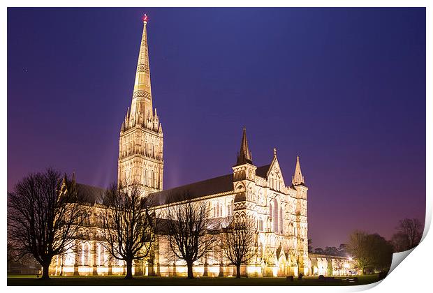 Salisbury Cathedral Print by Ian Middleton