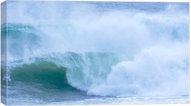 Wave Goodbye To Cornwall Canvas Print by Clive Eariss