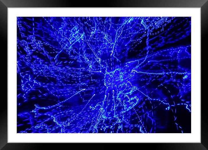 Lightning Galaxy Framed Mounted Print by Daniel Proud