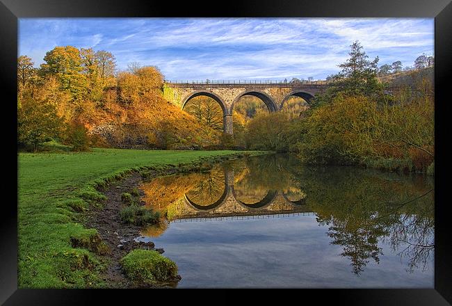 Headstone Viaduct & River Wye at Monsal Dale Framed Print by Darren Galpin