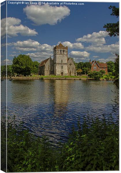Across the Thames to Bisham Canvas Print by Ian Lewis
