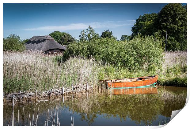 Dinghy at Hickling Broad Print by Stephen Mole