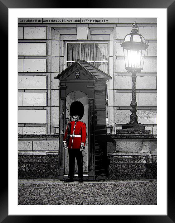 Queens Guard Framed Mounted Print by stewart oakes
