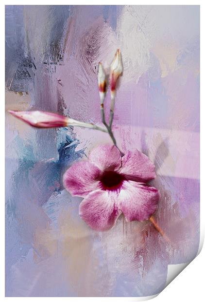 Painted Flowers Print by Judy Hall-Folde