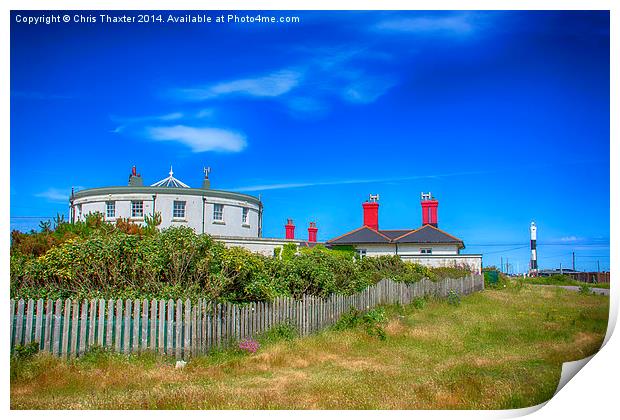 Dungeness Lighthouse Quarters Print by Chris Thaxter