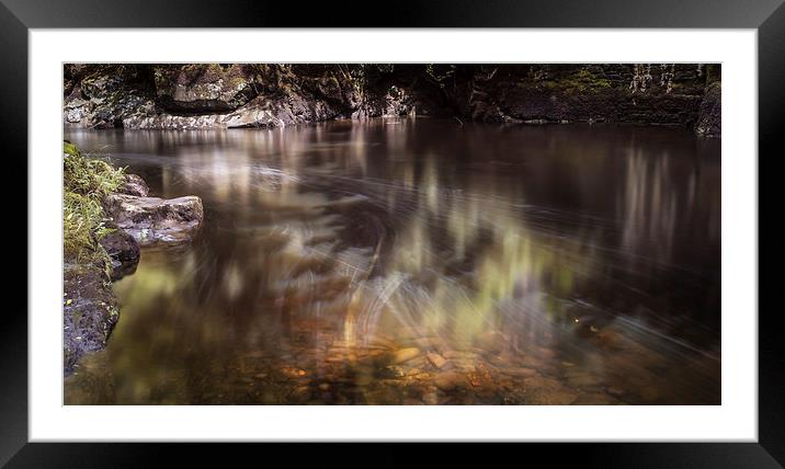 Abstract river flow Framed Mounted Print by Leighton Collins