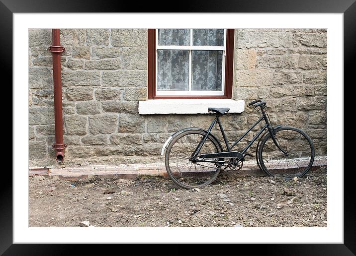 Vintage Bicycle Framed Mounted Print by Andrew Sturrock