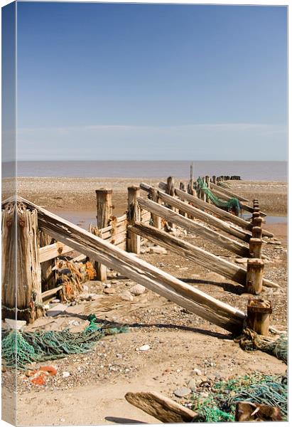 Spurn Peninsula Breakwater, East Yorkshire Canvas Print by Richard Pinder