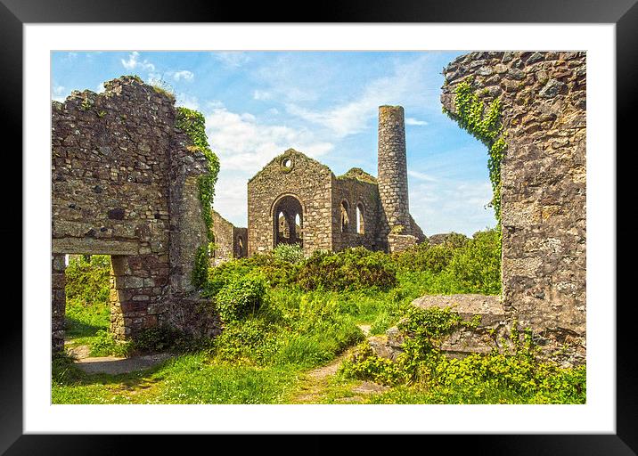 Cornish Tin Mine Ruins Framed Mounted Print by Clive Eariss