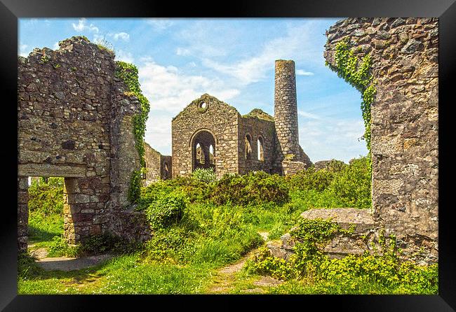 Cornish Tin Mine Ruins Framed Print by Clive Eariss
