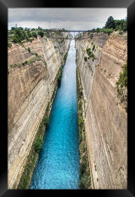 Corinth Canal Framed Print by Oliver Porter