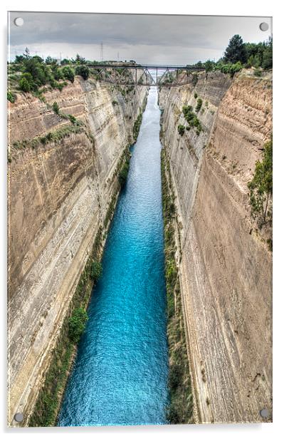 Corinth Canal Acrylic by Oliver Porter
