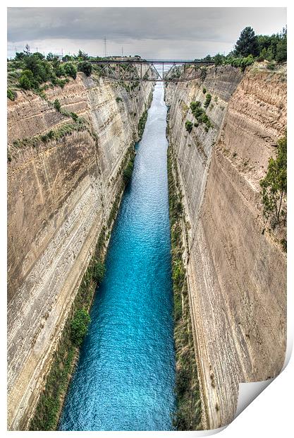 Corinth Canal Print by Oliver Porter