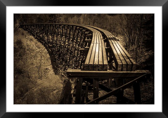 Bridge To Nowhere Framed Mounted Print by Gareth Burge Photography