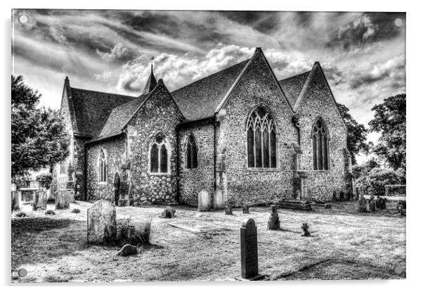 Orsett Church Essex England Acrylic by David Pyatt