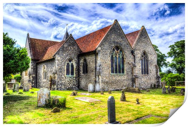 Orsett Church Essex England Print by David Pyatt