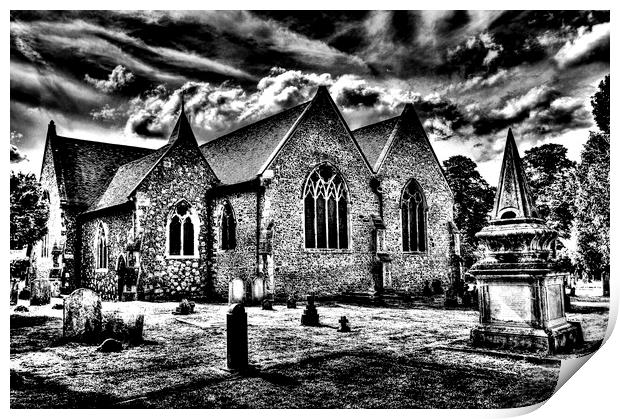 Orsett Church Essex England Print by David Pyatt