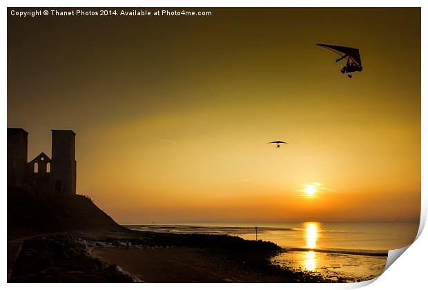 Micro lights at sunset Print by Thanet Photos