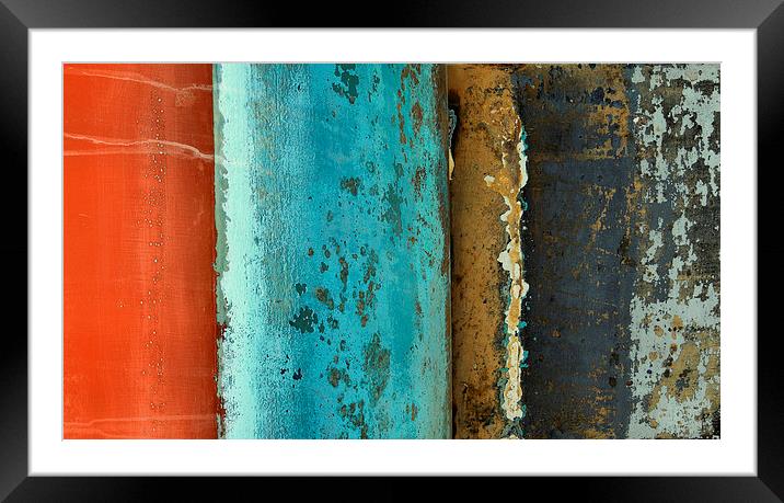 colours of the boatyard Framed Mounted Print by Heather Newton