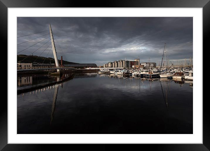 Swansea marina SA1 Framed Mounted Print by Leighton Collins