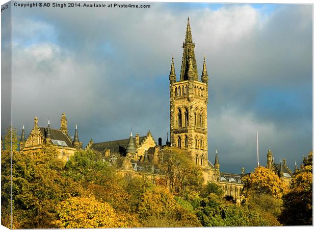 Glasgow Buildings Canvas Print by AD Singh