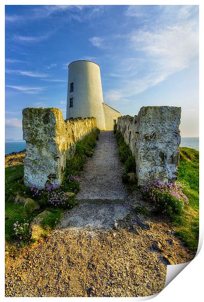 Llanddwyn  Lighthouse Print by Ian Mitchell