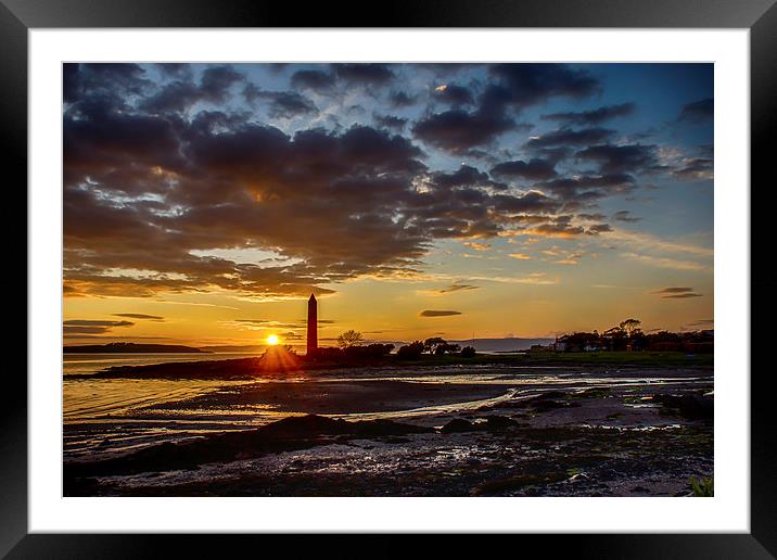 Largs sunset Framed Mounted Print by Sam Smith