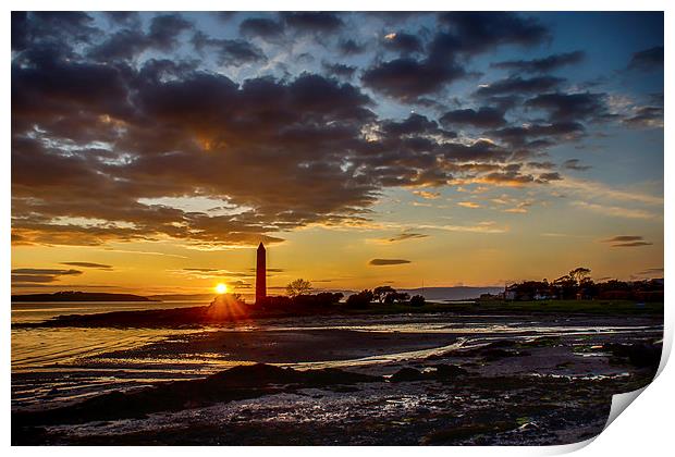 Largs sunset Print by Sam Smith
