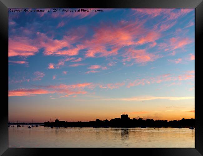 Portchester Castle Sunset Framed Print by Sharpimage NET