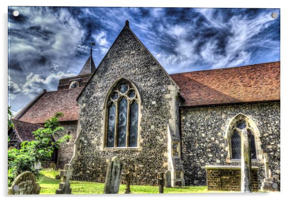 Orsett Church Essex England Acrylic by David Pyatt