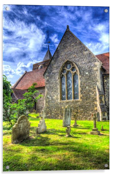 Orsett Church Essex England Acrylic by David Pyatt