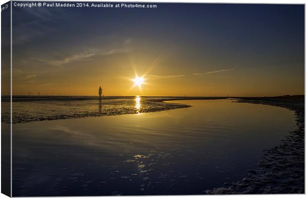 Sunset at Crosby Canvas Print by Paul Madden